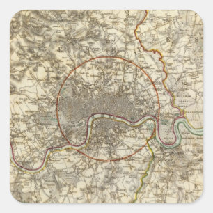 London environments square sticker