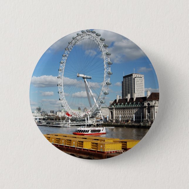 London Eye 6 Cm Round Badge (Front)