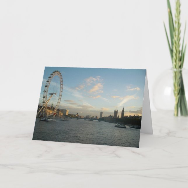 London Eye and Parliament Card (Front)