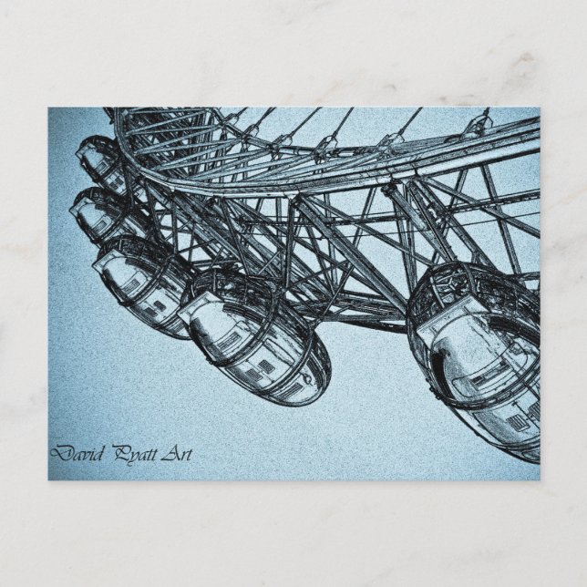 London Eye art Postcard (Front)