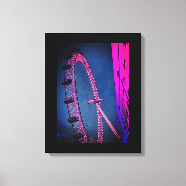 London Eye at night Stretched Canvas Print (Front)