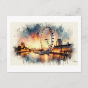 London Eye at Sunset,  Postcard