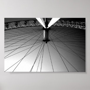 London Eye Black and white Poster