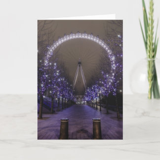 London eye by night card