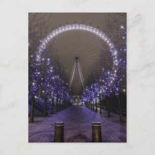 London eye by night postcard