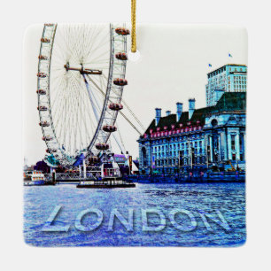 London Eye Ceramic Tree Decoration