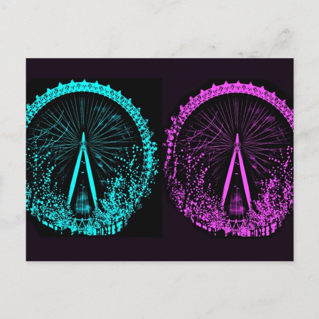 London Eye Collage Postcard (Front)