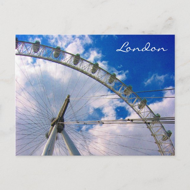 london eye round postcard (Front)