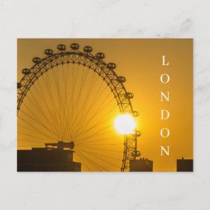 London Eye silhouette postcard