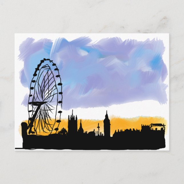 London Eye Skyline Art, Gifts you can customizees Postcard (Front)