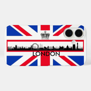 London Eye Skyline Union Jack Flag iPhone 16 Case