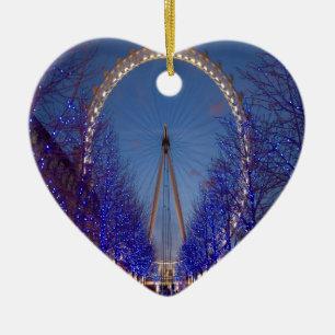 London Eye Twilight Ceramic Tree Decoration