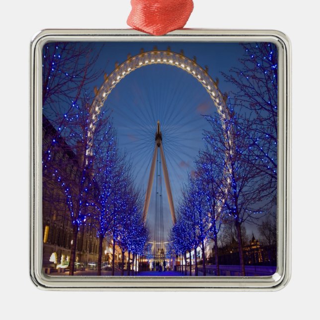 London Eye Twilight Metal Tree Decoration (Front)