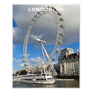 London Eye Wheel in London Photo Print