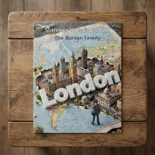 London Family Vacation 3D Travel Trip Souvenir  Jigsaw Puzzle