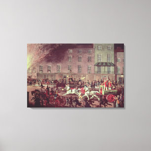 London Fire Engines, engraved by R.G. Reeve Canvas Print