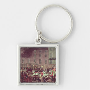 London Fire Engines, engraved by R.G. Reeve Key Ring