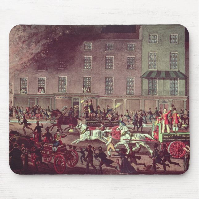 London Fire Engines, engraved by R.G. Reeve Mouse Mat (Front)