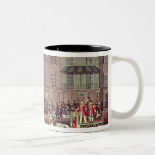 London Fire Engines, engraved by R.G. Reeve Two-Tone Coffee Mug