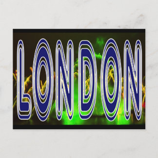 London fireworks celebration on Thames postcard
