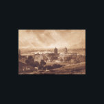 London from Greenwich, engraved by Charles Turner Canvas Print<br><div class="desc">Image:148720  London from Greenwich,  engraved by Charles Turner (1773-1857) 1811 (engraving). Turner,  Joseph Mallord William (1775-1851) (after). Yale Centre for British Art,  Paul Mellon Collection,  USA.  Art,  Fine Art.</div>