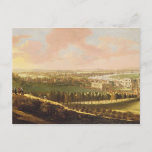 London from Greenwich Hill, c.1680 (oil on canvas) Postcard