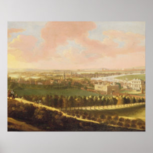 London from Greenwich Hill, c.1680 (oil on canvas) Poster