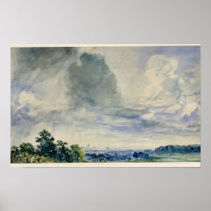 London from Hampstead Heath (John Constable) Poster