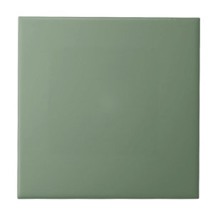 London Frost Muted Green Solid Colour Print, Earth Tile