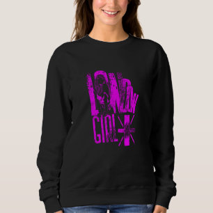 London Girl United Kingdom Union Jack pink Sweatshirt