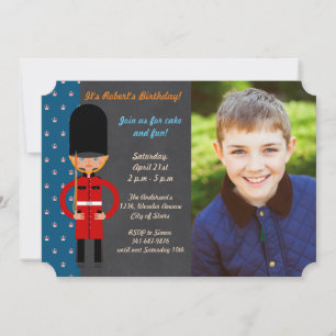 London Guard Boy Birthday Party Invitation