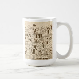 London Hand Drawn on Old Paper Coffee Mug