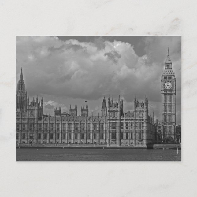 London Houses of Parliament & Big Ben Postcard (Front)
