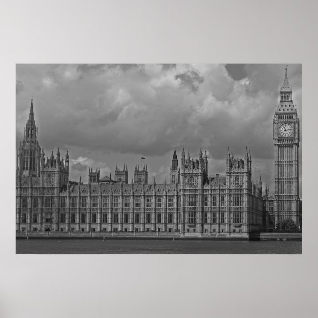 London Houses of Parliament & Big Ben Poster (Front)
