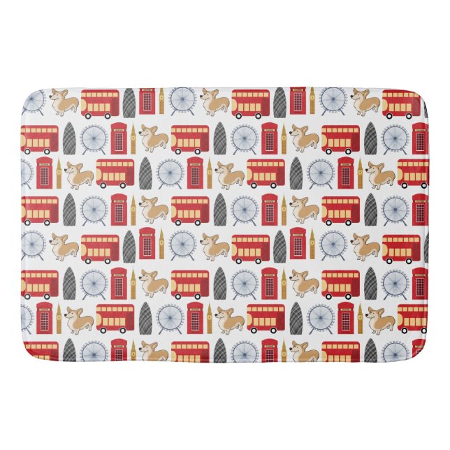 London Icon Collage Bath Mat (Front)