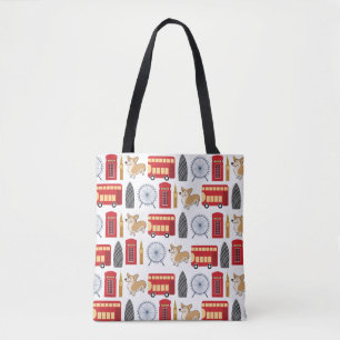 London Icon Collage Tote Bag