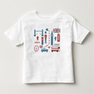 London Icons Retro Love toddler's white t-shirt