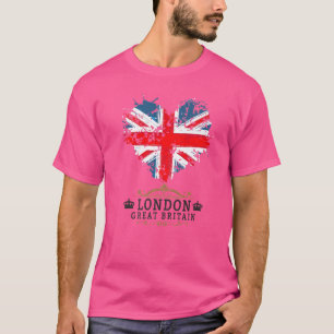 London Idea For Kids With Union Jack Flag Of Engla T-Shirt