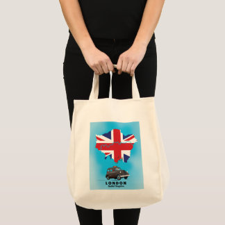 London Illustrated map travel poster Tote Bag