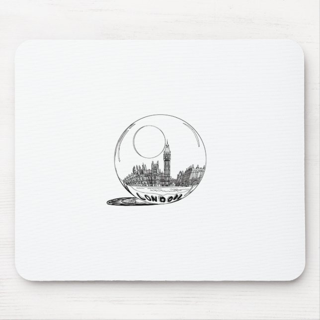 London in a glass ball . mouse mat (Front)