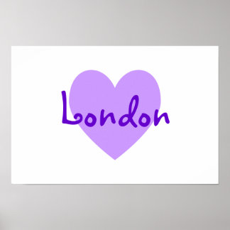 London in Purple Poster