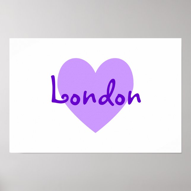 London in Purple Poster (Front)