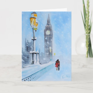London in the snow holiday card