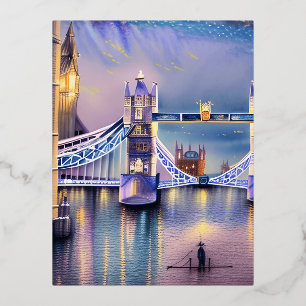 London is the capital city of England and the Unit Foil Holiday Postcard