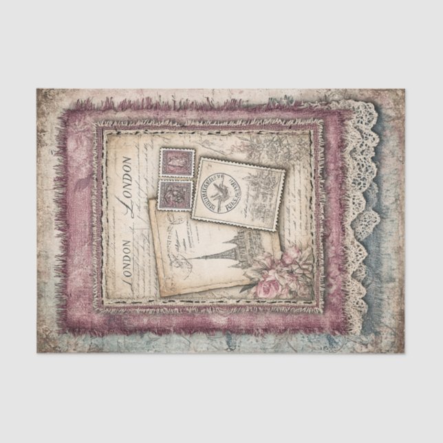 London & Lace Decoupage  Tissue Paper (Front)