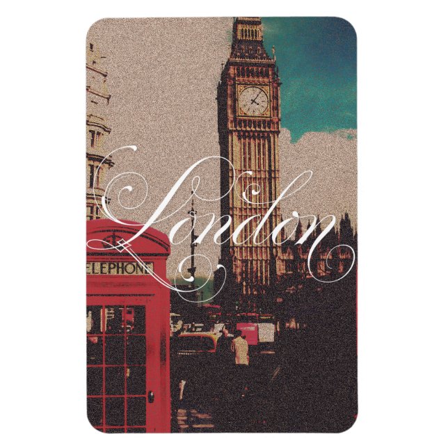 London Landmark Vintage Photo Magnet (Vertical)