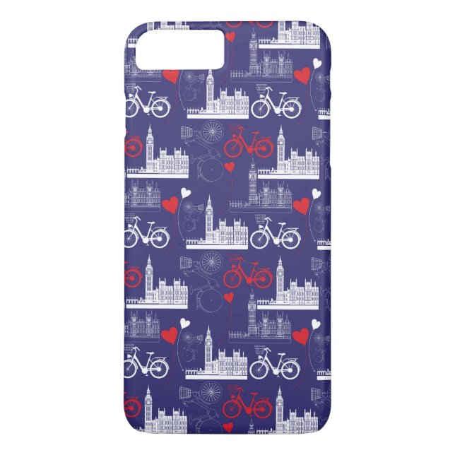 London Landmarks Pattern Case-Mate iPhone Case (Back)