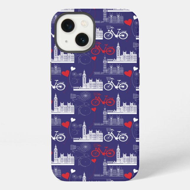 London Landmarks Pattern iPhone Case (Back)