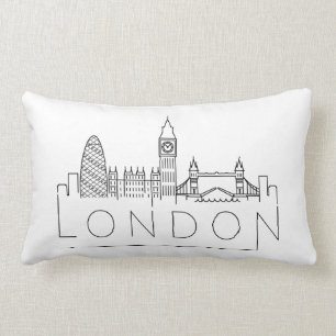 London Landmarks   Skyline Lumbar Pillow