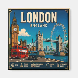 🧲 London Landmarks Travel Keepsake England 🎡 Magnet